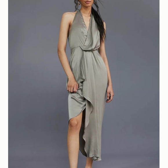 Anthropologie Dresses & Skirts - NWT $286 ANTHROPOLOGIE Draped Halter Maxi Dress 6